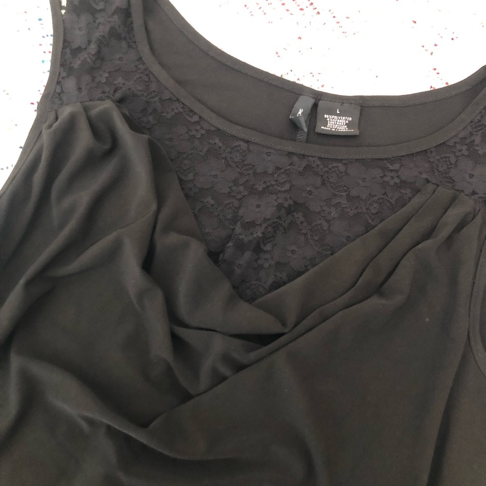 Super cute black dressy tank